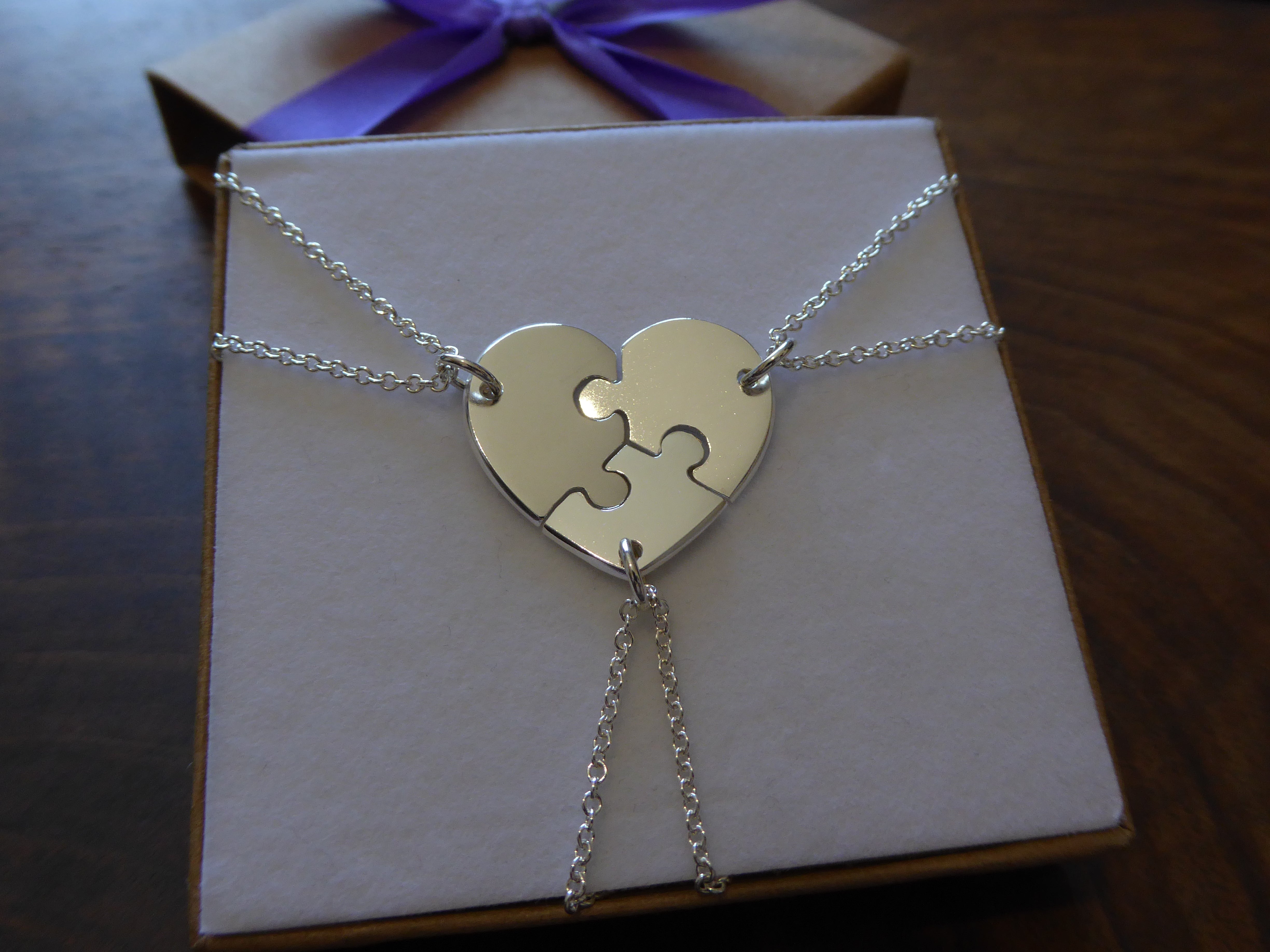 piece heart necklaces
